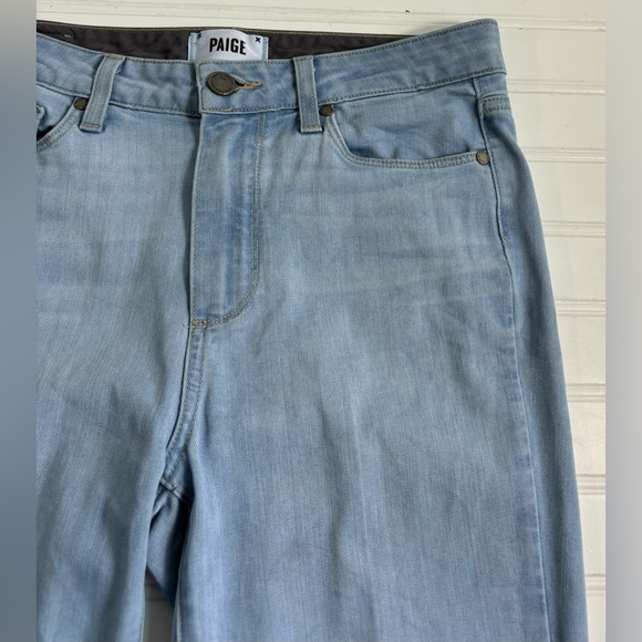 Paige High Rise Bell Canyon Jeans Denim Stretch Flare Light Wash Size 28 - Picture 8 of 16